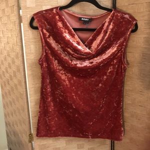 DKNY crushed velvet top